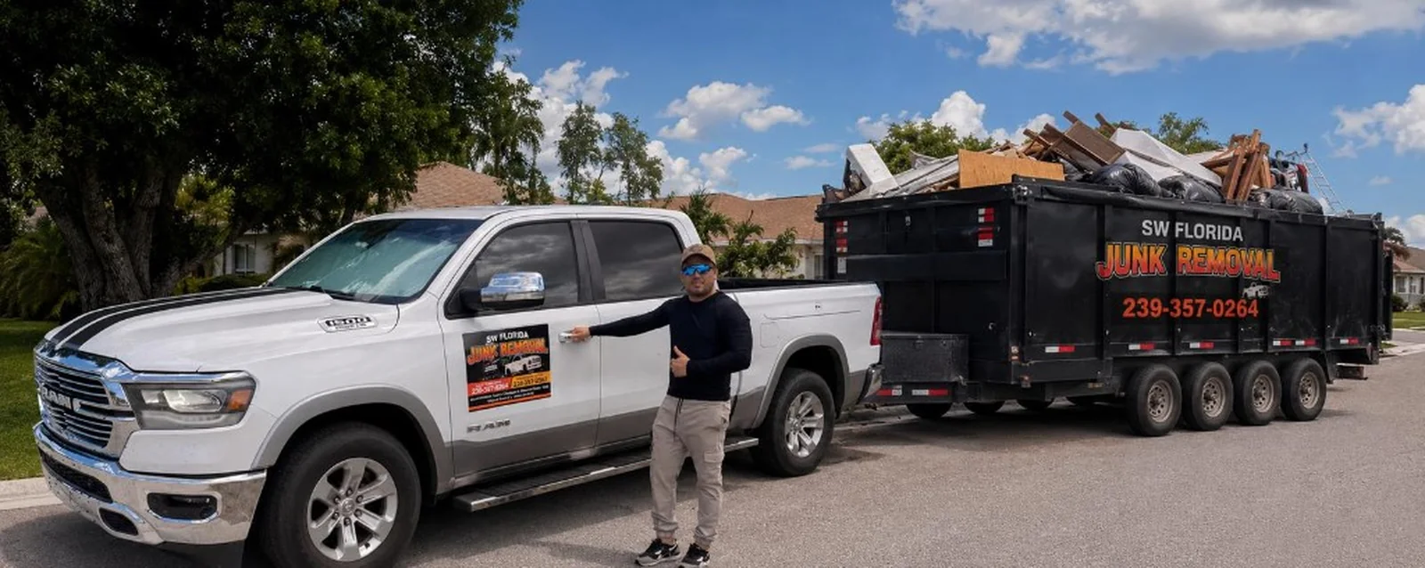 Junk removal truck in Southwest Florida